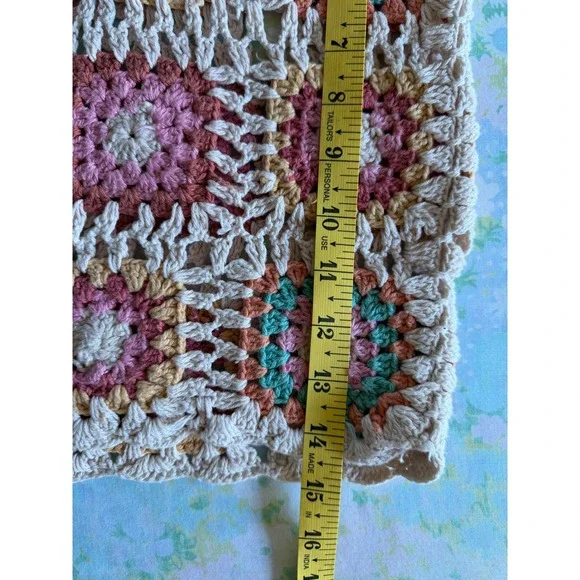 Beach Riot | Hudson Patchwork Crochet Mini Skirt Desert Sunrise Medium Boho - Picture 9 of 10